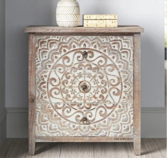 Liora Wooden Carved Cabinet
