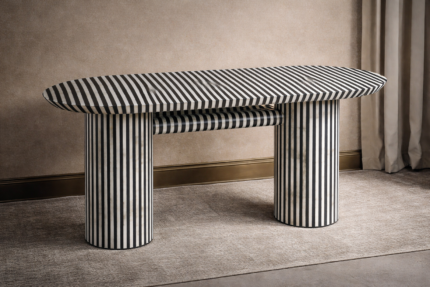 Striata Noir Luxe Bone Inlay Console